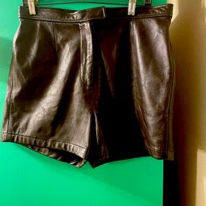 Saks Fifth Ave Faux Leather Shorts